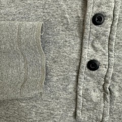 Filson Double Layer Henley Shirt Heather Gray Cotton Long Sleeve Mens Medium