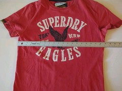 Superdry Shirt Men’s Medium Red Eagles TOK JPN 54 Graphic Logo Tee Vintage Style