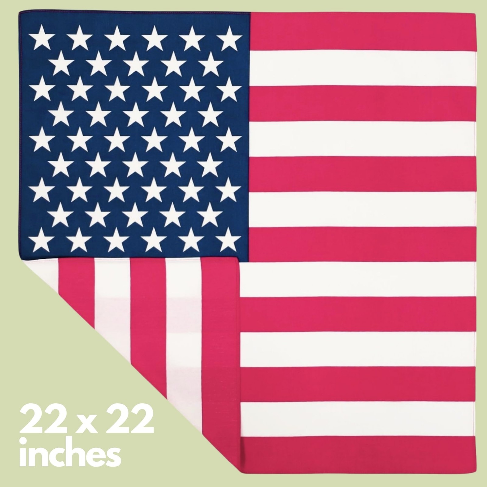American Flag Bandana 22x22 Inch Premium 100% Cotton Superior Thickness Soft ... gallery