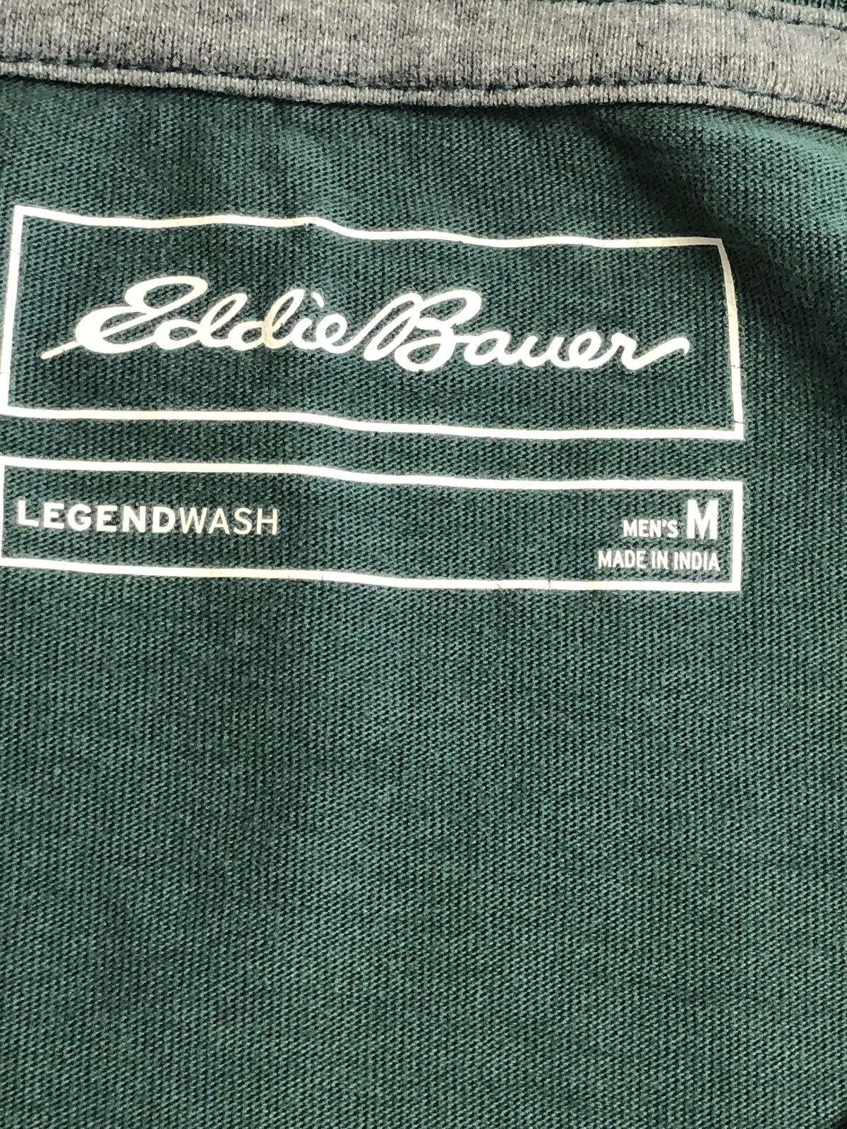 Eddie Bauer Shirt Mens Medium Green Legendwash Long Sleeve Tagless Tee Casual gallery