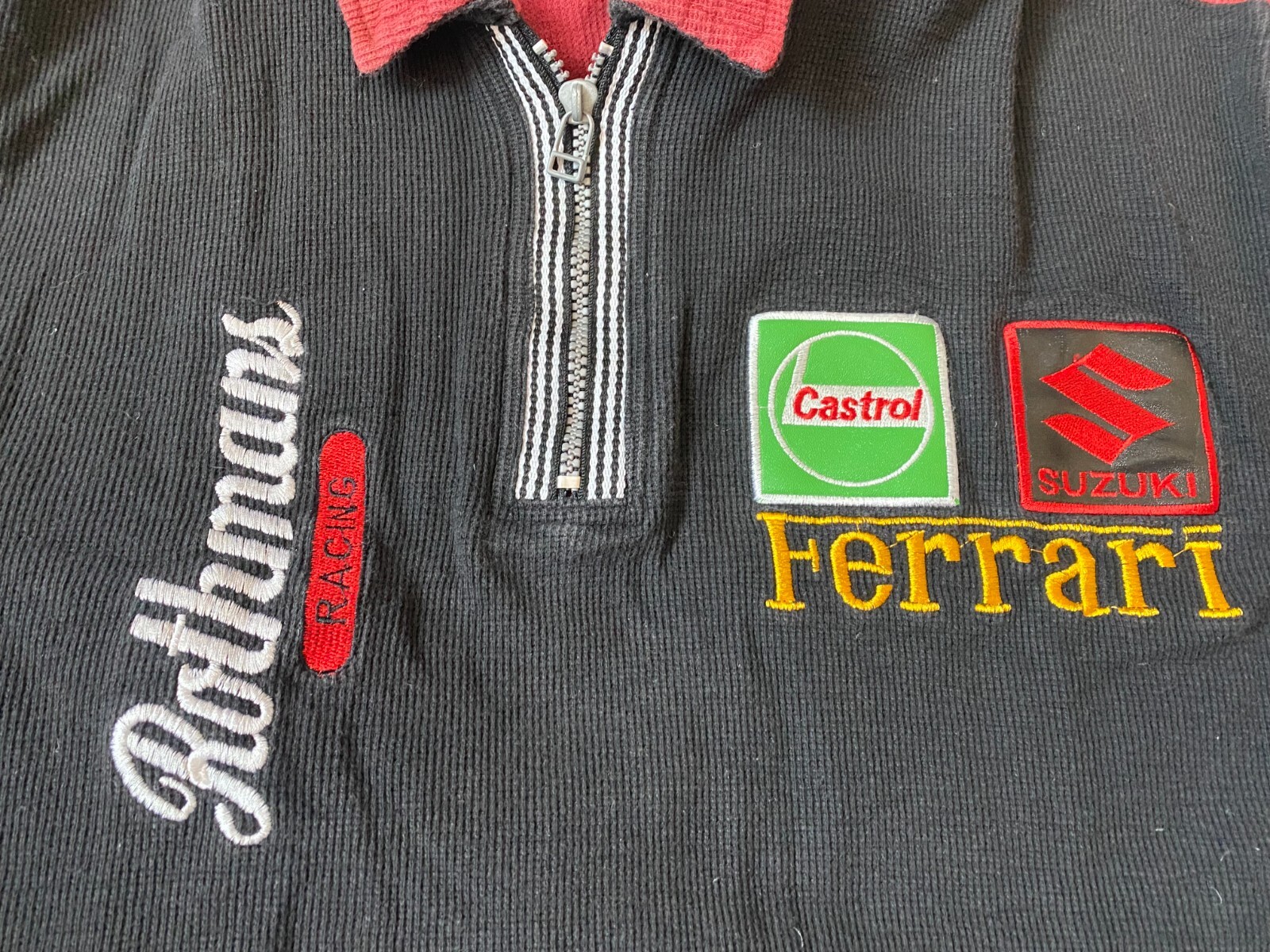 VTG Rothmans Racing Polo Style Knit Shirt Formula 1 F1 Ferrari Castrol Suzuki gallery