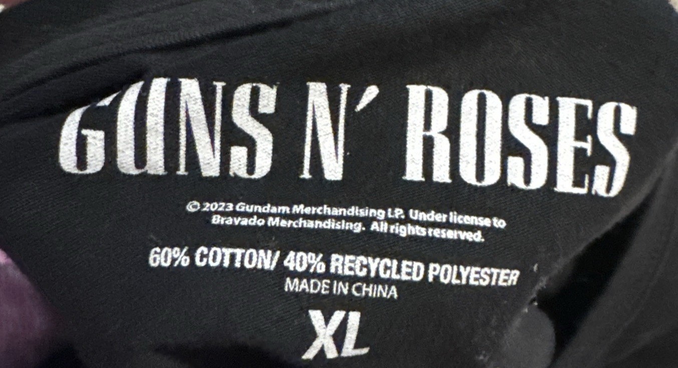 Guns N' Roses T-Shirt Sz XL X-large Black See Measurements In Description gallery