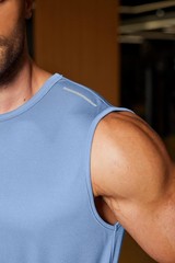 Quick Dry Workout Tank Top Men’s Sleeveless Shirts Moisture Wicking Boxingtan…