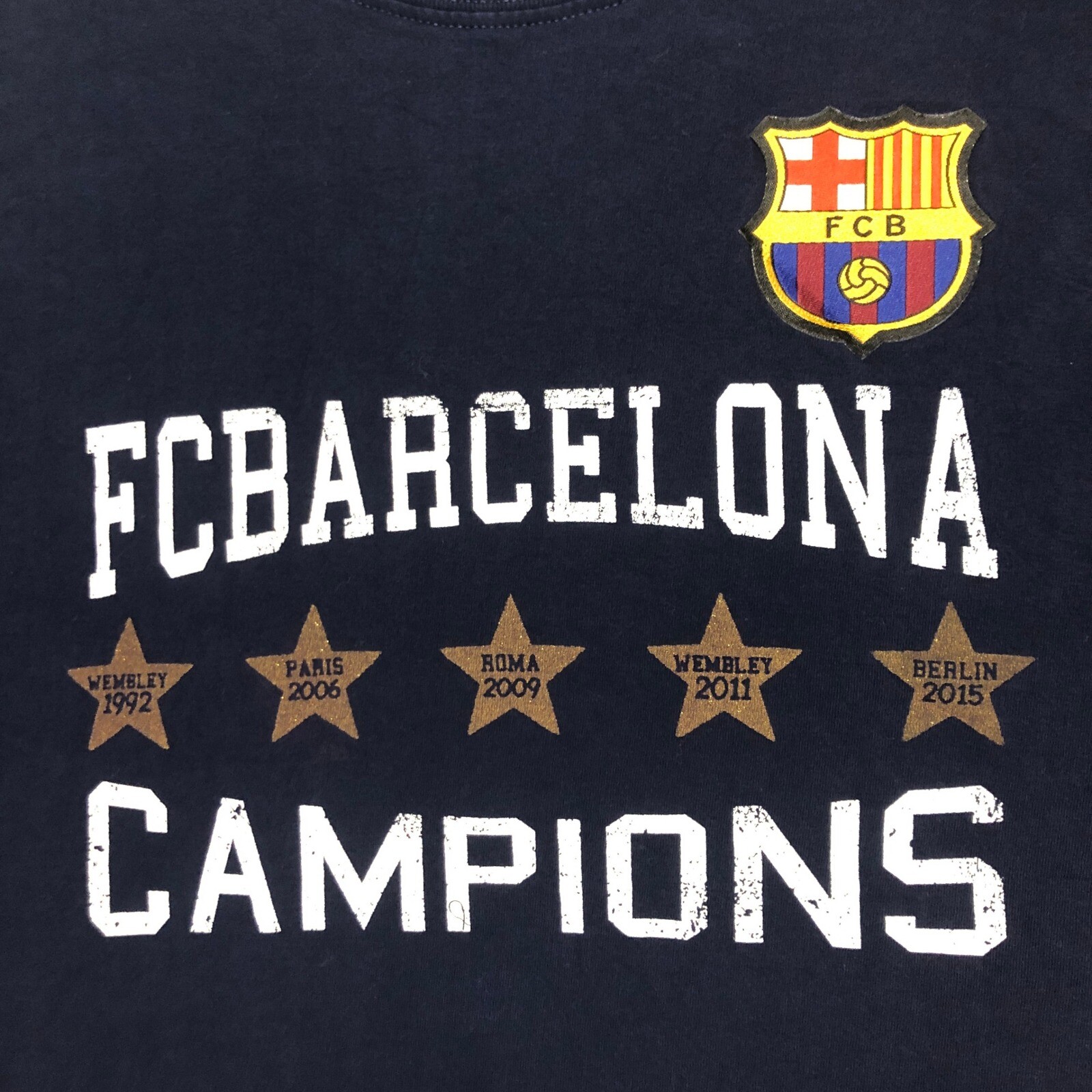 FC Barcelona Champions T-Shirt Soccer Football Graphic Tee XXL gallery