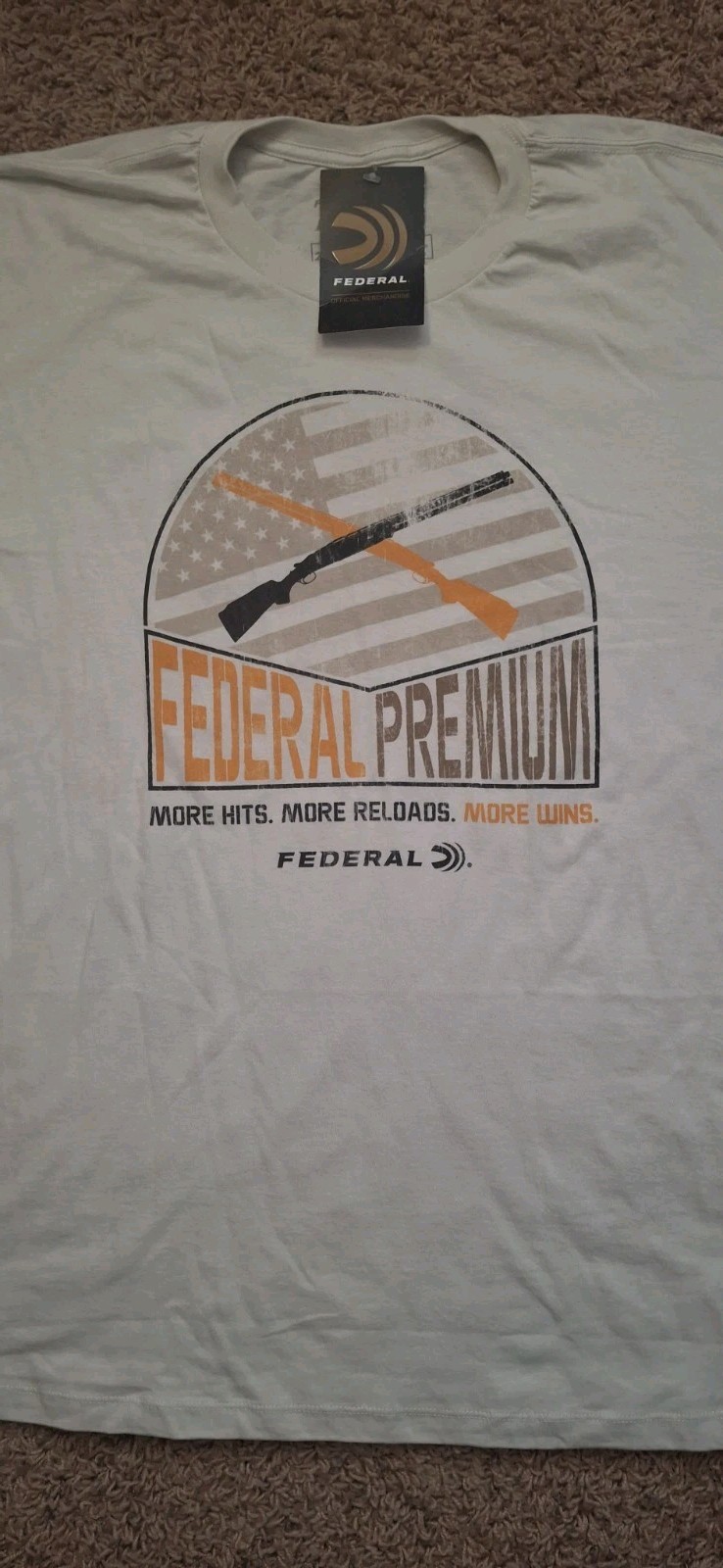 Federal Premium Ammo T Shirt Men's XL Beige Military Ammunition Hunting Outdoor gallery