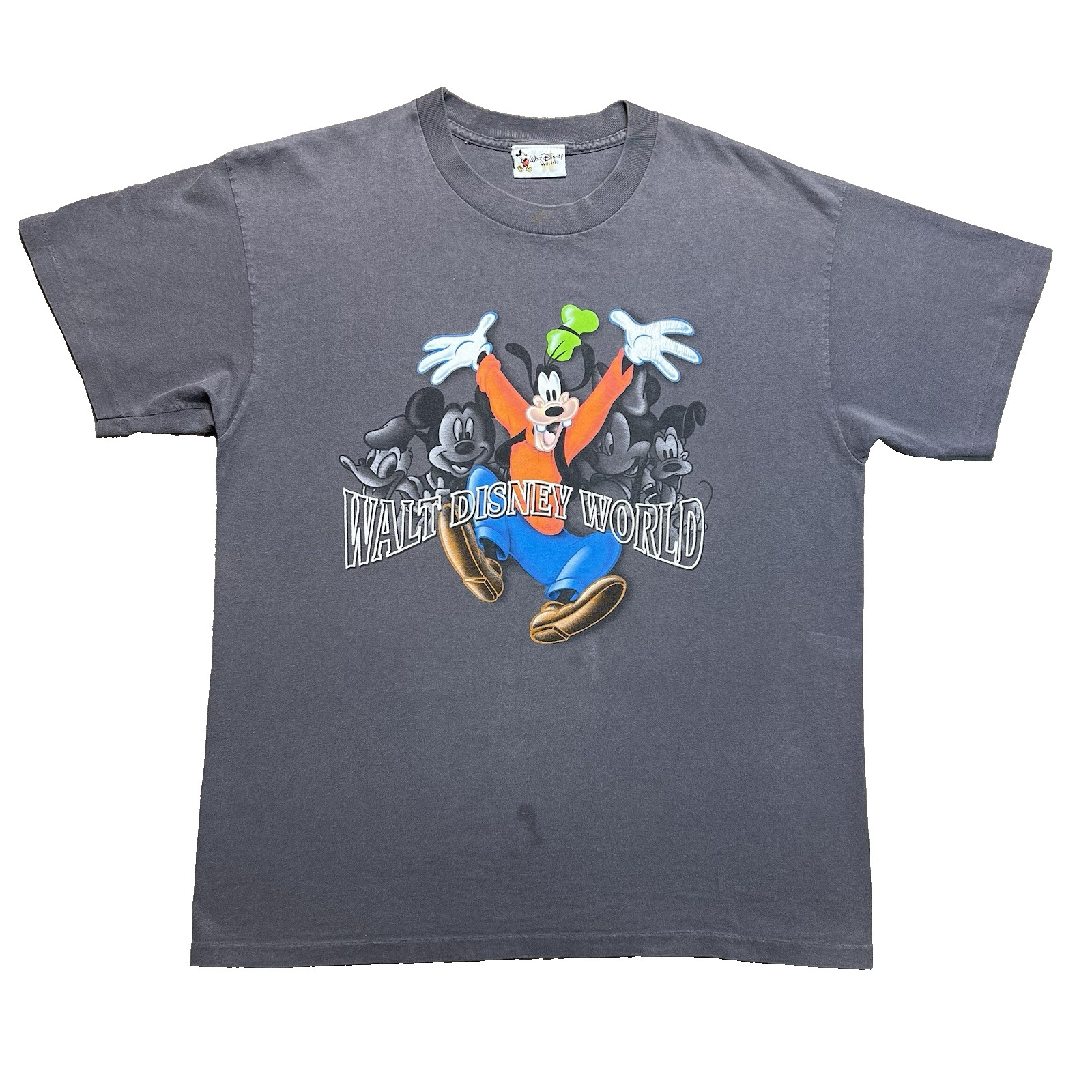 Vintage 90s Goofy Disney T Shirt Mens XL Gray Single Stitch USA Made Cartoon Tee