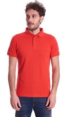 TRUSSARDI JEANS REGULAR FIT SOLID COLOR POLO SHIRT – Size S – Red