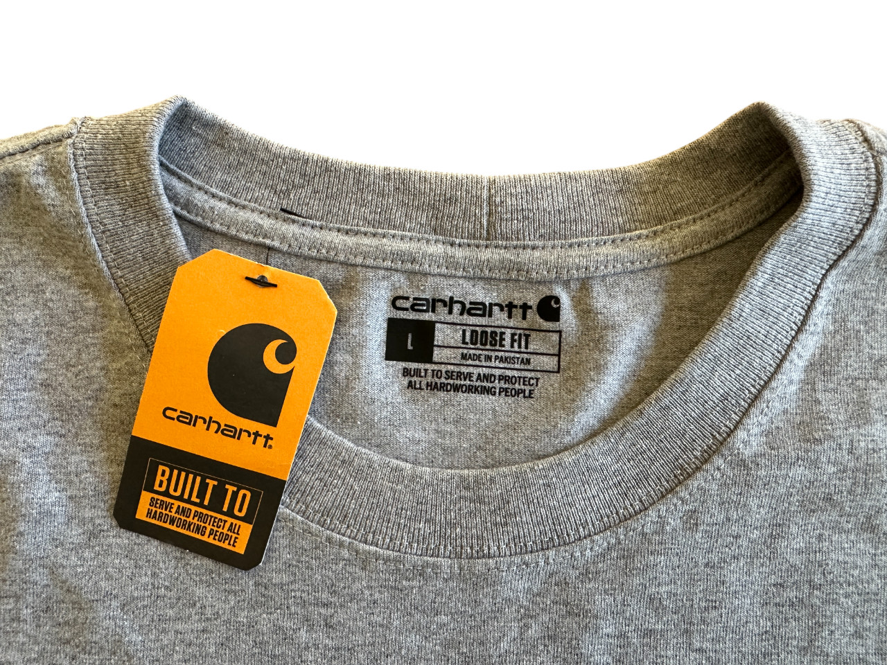 Carhartt Loose Fit Heavyweight Long-Sleeve Pocket T-Shirt Men's Large Gray NWT gallery