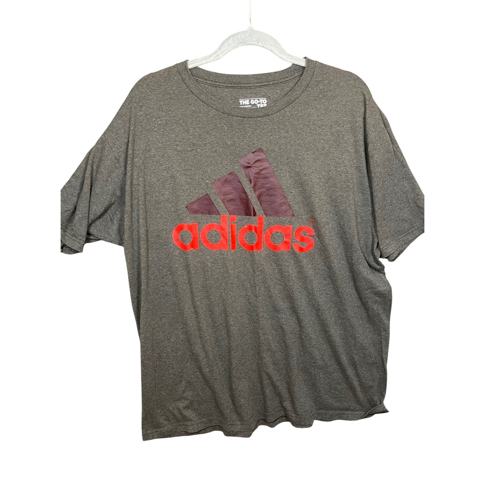 Adidas Go To Tee Mens XL Gray Short Sleeve Crew Neck Athletic T-Shirt gallery