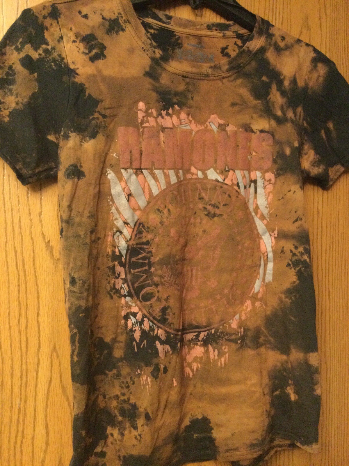 Ramones - Brown Tie Dye Shirt. M. “Ramones 1-2-3-4 “ Brand. gallery