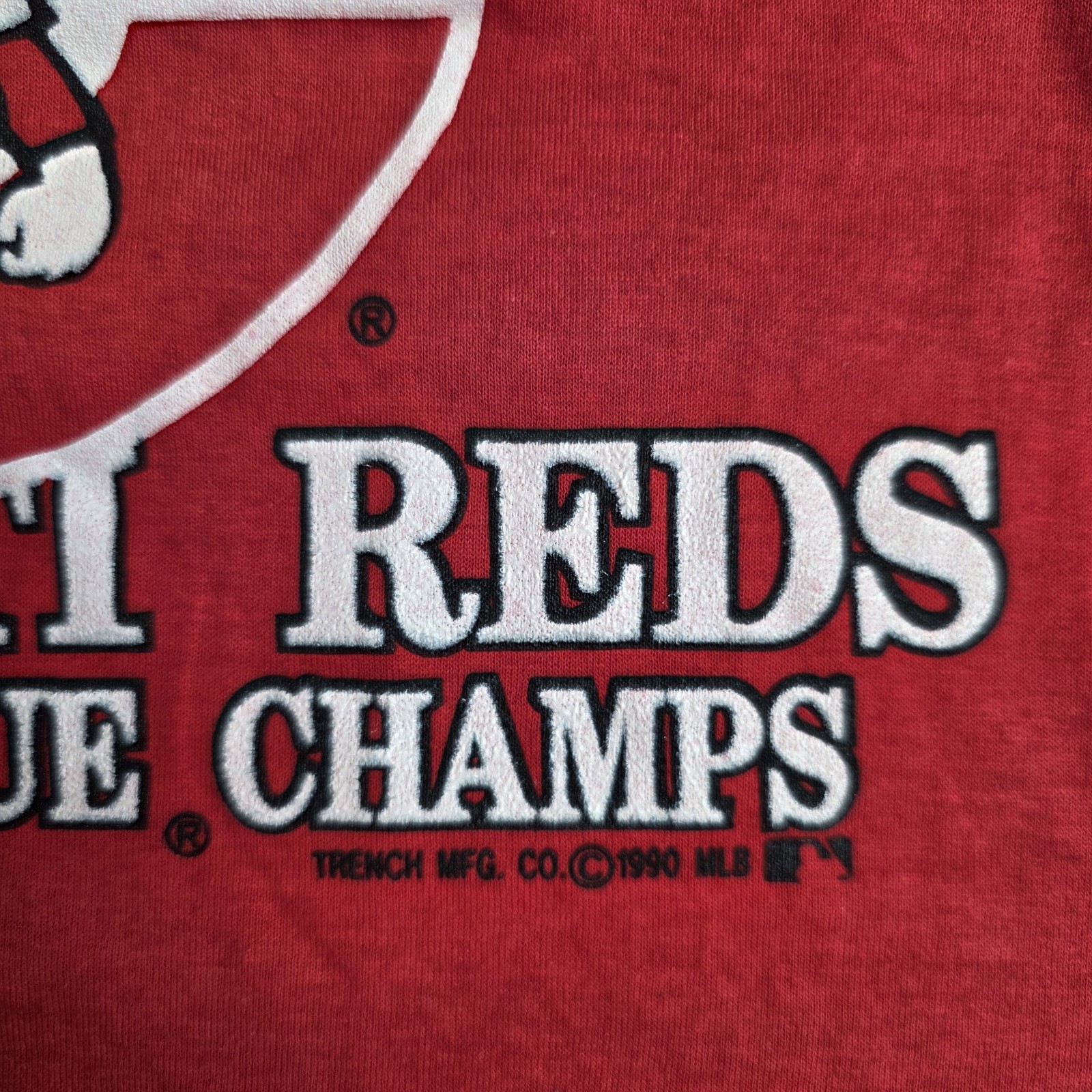Vintage Cincinnati Reds T-Shirt Mens Large 1990s World Series Single Stitch Red gallery