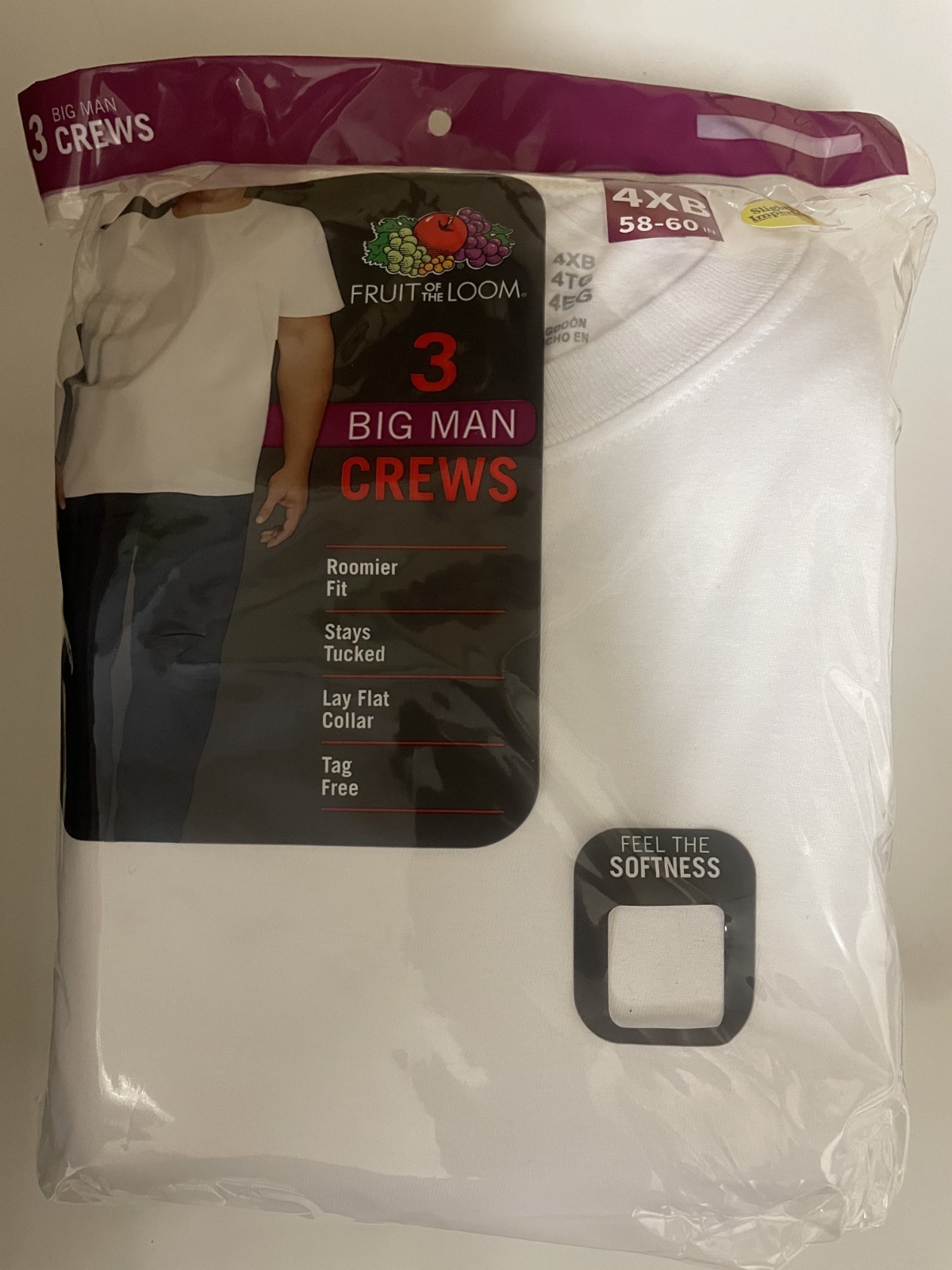 Men's Fruit Of The Loom T-Shirts Crew Neck White 5-6Pack Slightly Imperfect gallery