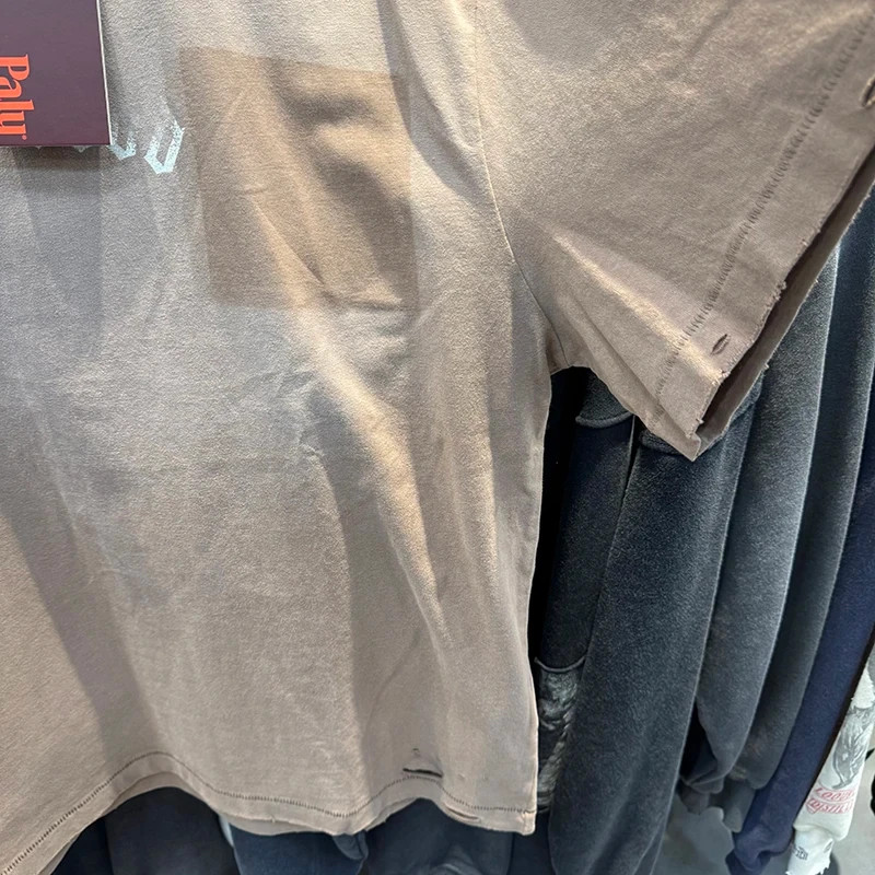 Faded Hollywood Motorcycle Font Paly Mens Beige Cotton T Shirt gallery