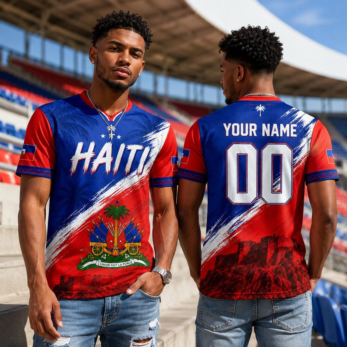 Personalized Haiti Soccer Jersey, Custom Name Number Haitian Football Shirt