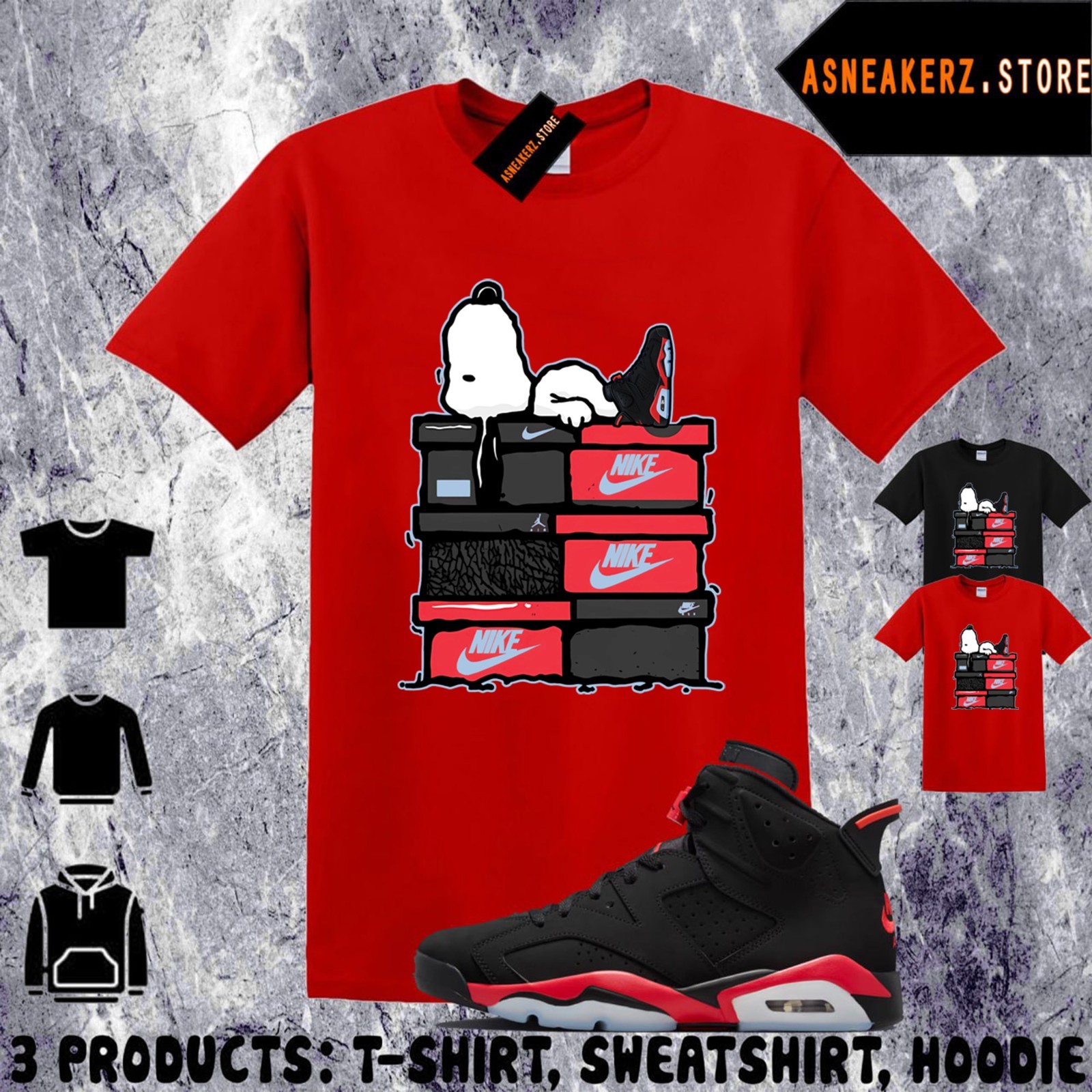 Shirt Match AJ 6 Infrared Salesman 2026 Sneaker Matching Tee Sneakerhead S Dog gallery