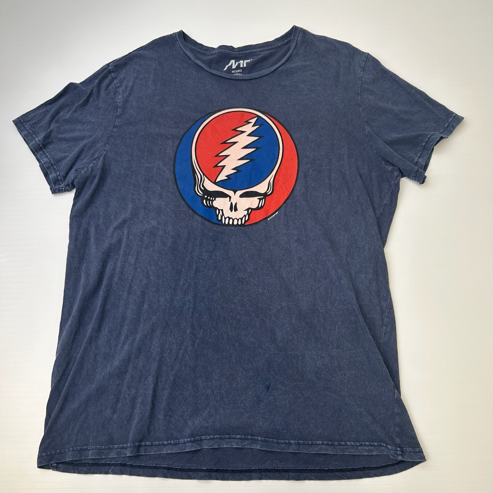 Grateful Dead Shirt Men XXL Classic Head Logo Skull Distress Retro Work Party Go