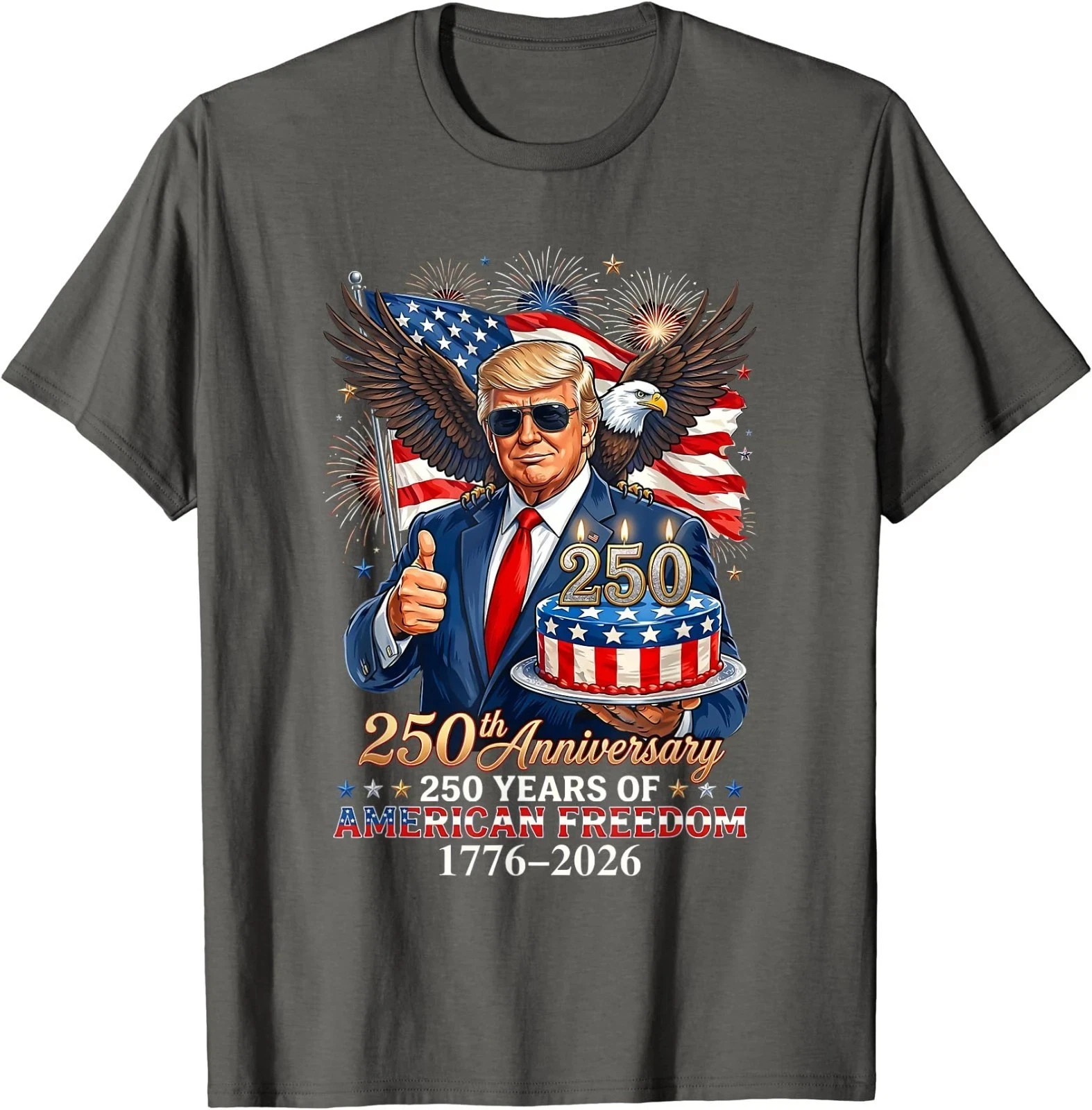 Donald Trump Celebrate 250th America Birthday US Anniversary T-Shirt gallery