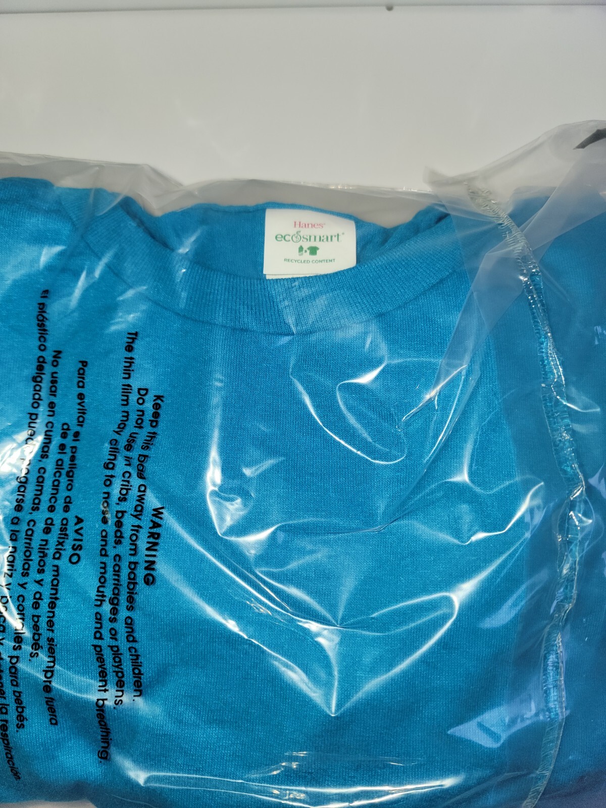 Hanes Mens EcoSmart Crewneck Comfort Blend T-Shirt. Size XL , Teel / Pink, 2-Pk gallery