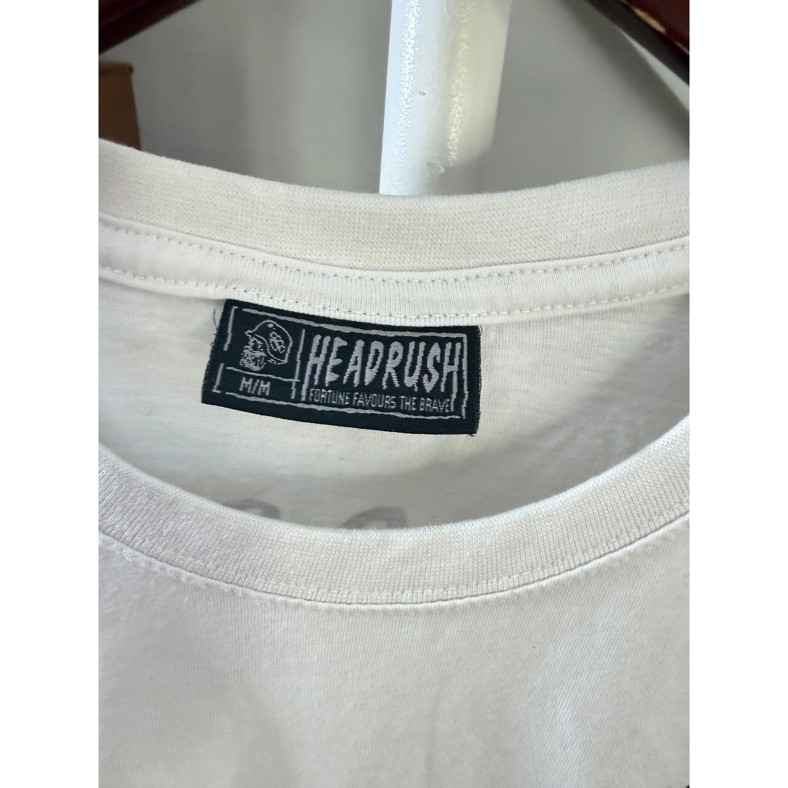 Headrush Mens White Built For The Chosen Few HR Motor Inc Graphic T-Shirt Size M gallery