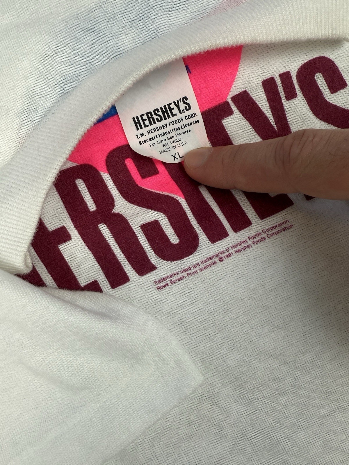 Hershey’s T Shirt Large Vintage 90s Chocolate Novelty gallery