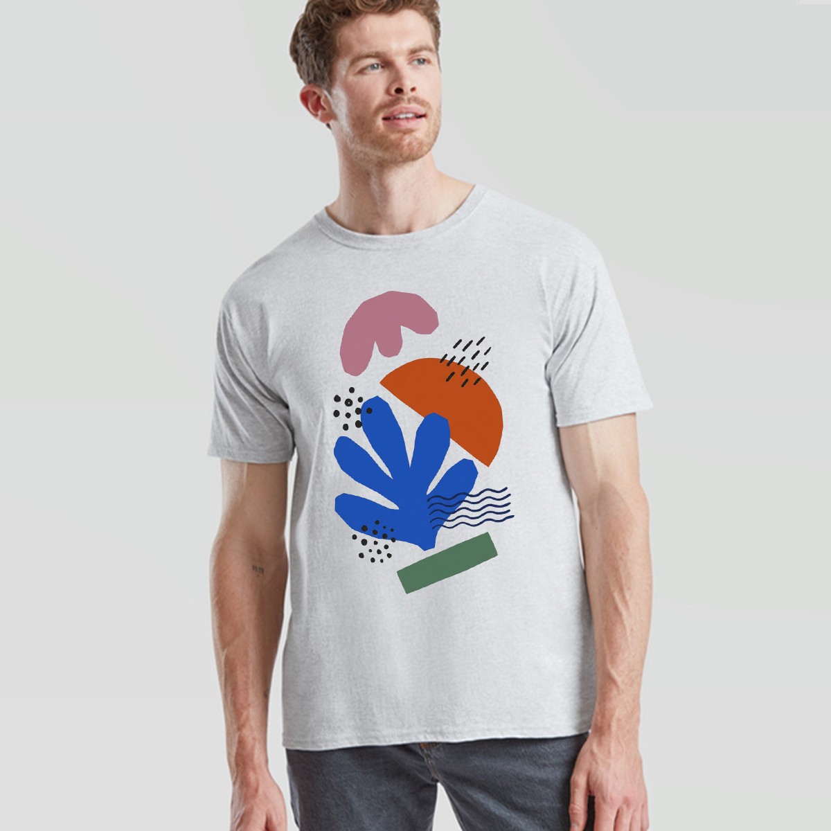 Modern Abstract Art Unisex T Shirt Abstract Shapes Graphic Tee For Art Lovers gallery