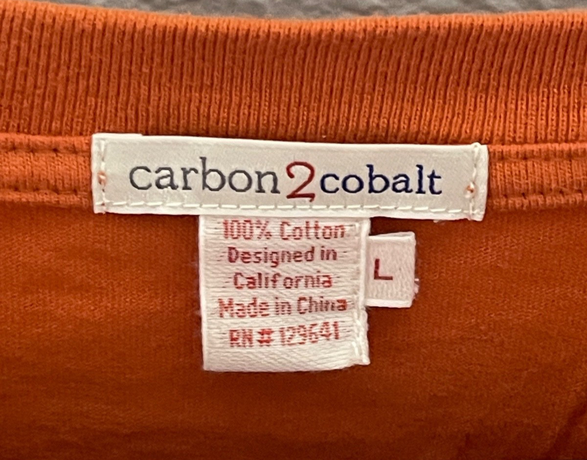Carbon 2 Cobalt Shirt Men's Large Dark Orange Short Sleeve Crew Neck Pocket gallery