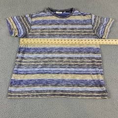 Rowm Shirt Men Large Multicolor Regular Fit Short Sleeve Trendy Cotton Preppy