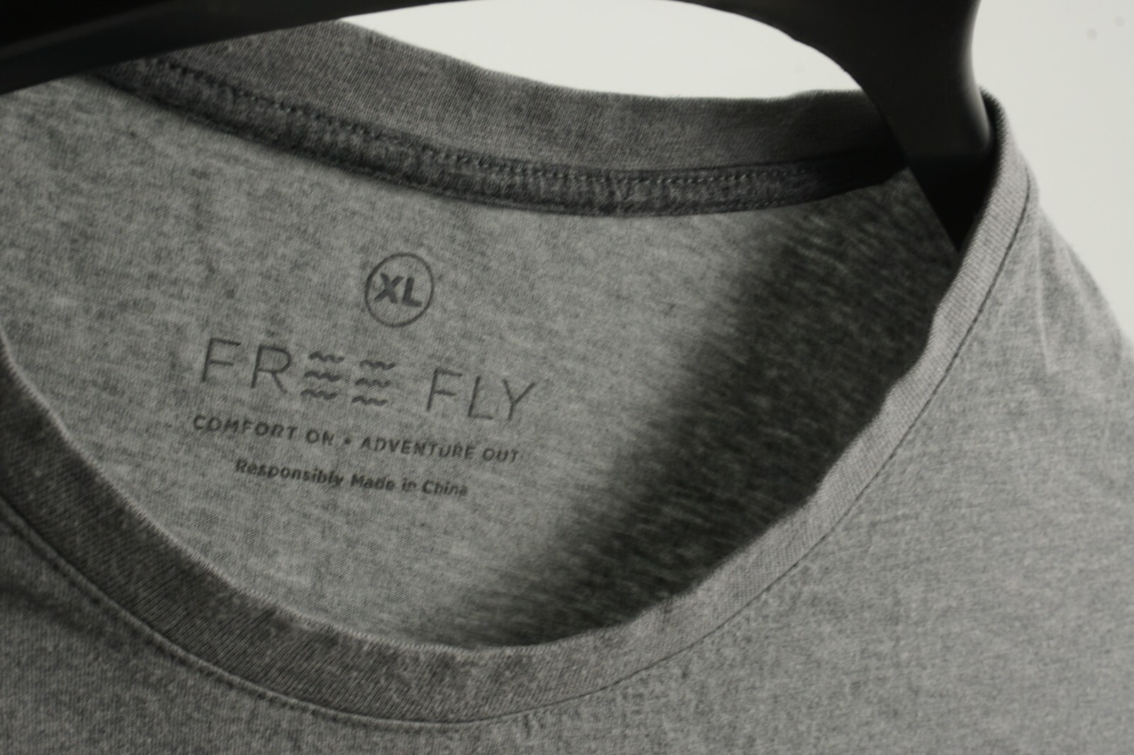 Free Fly Performance Bamboo Men XL Long Sleeve Gray Heather Stretch Crew T-Shirt gallery
