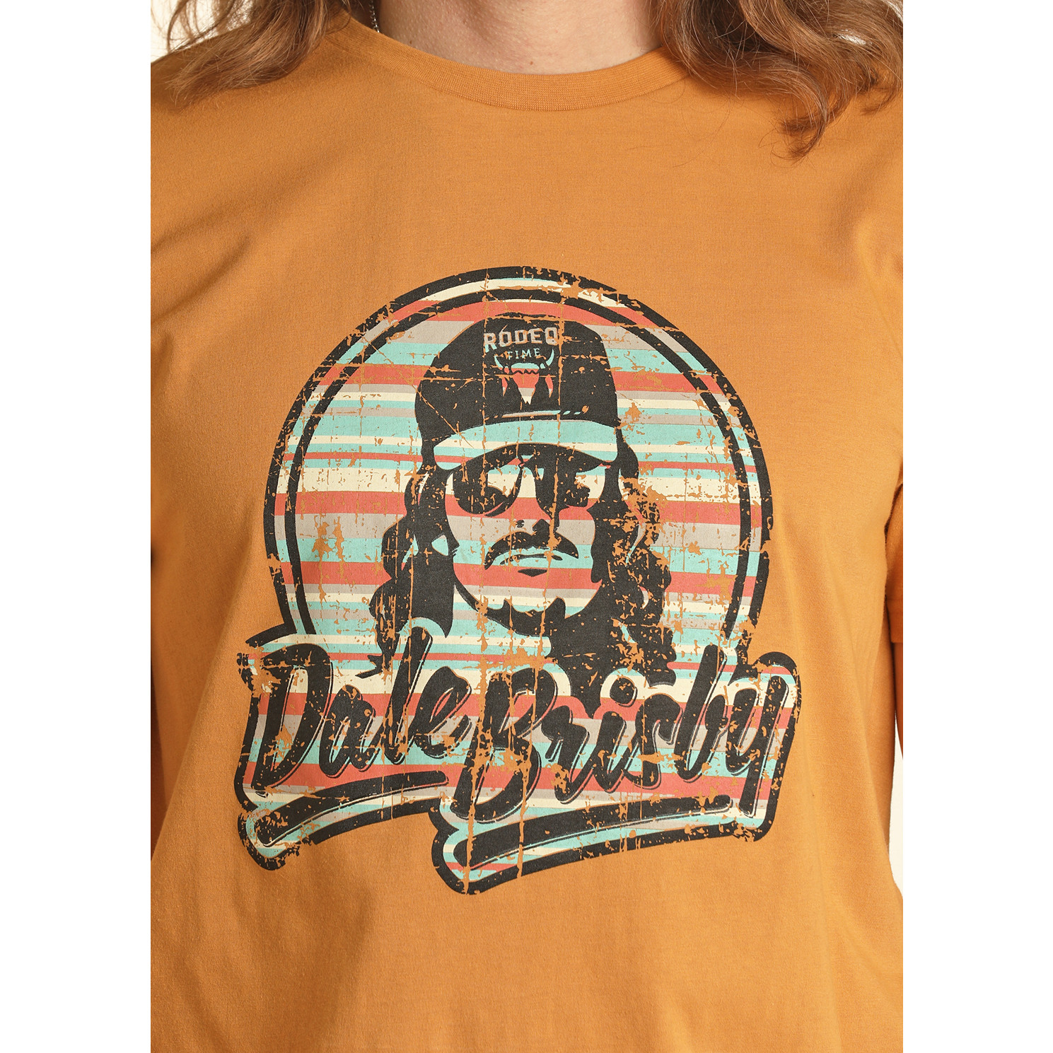 Rock & Roll Cowboy® Unisex Dale Brisby Mustard Graphic Tee RRUT21R0J4 gallery