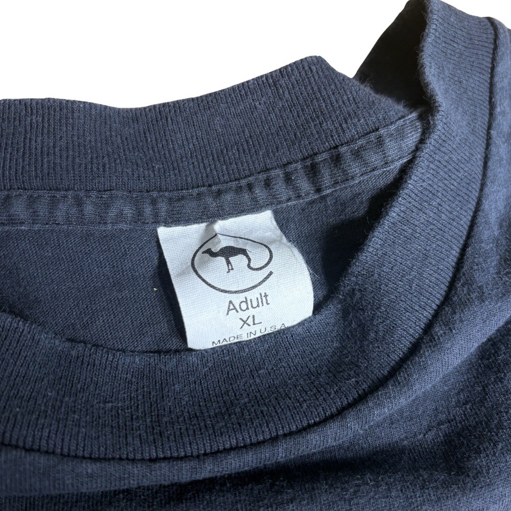 Vintage Camel Cigarettes Pocket T Shirt XL Made USA Single Stitch Black Tee gallery