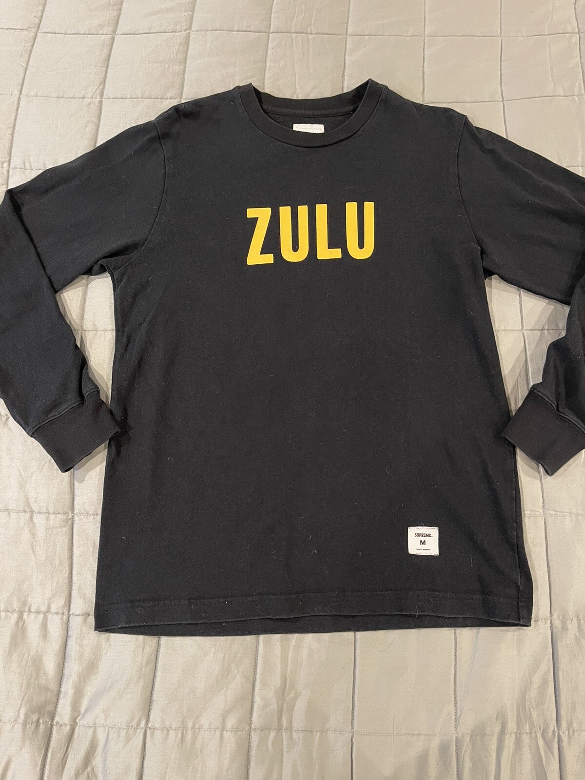 Supreme ZULU Long Sleeve Top Black Medium SS16