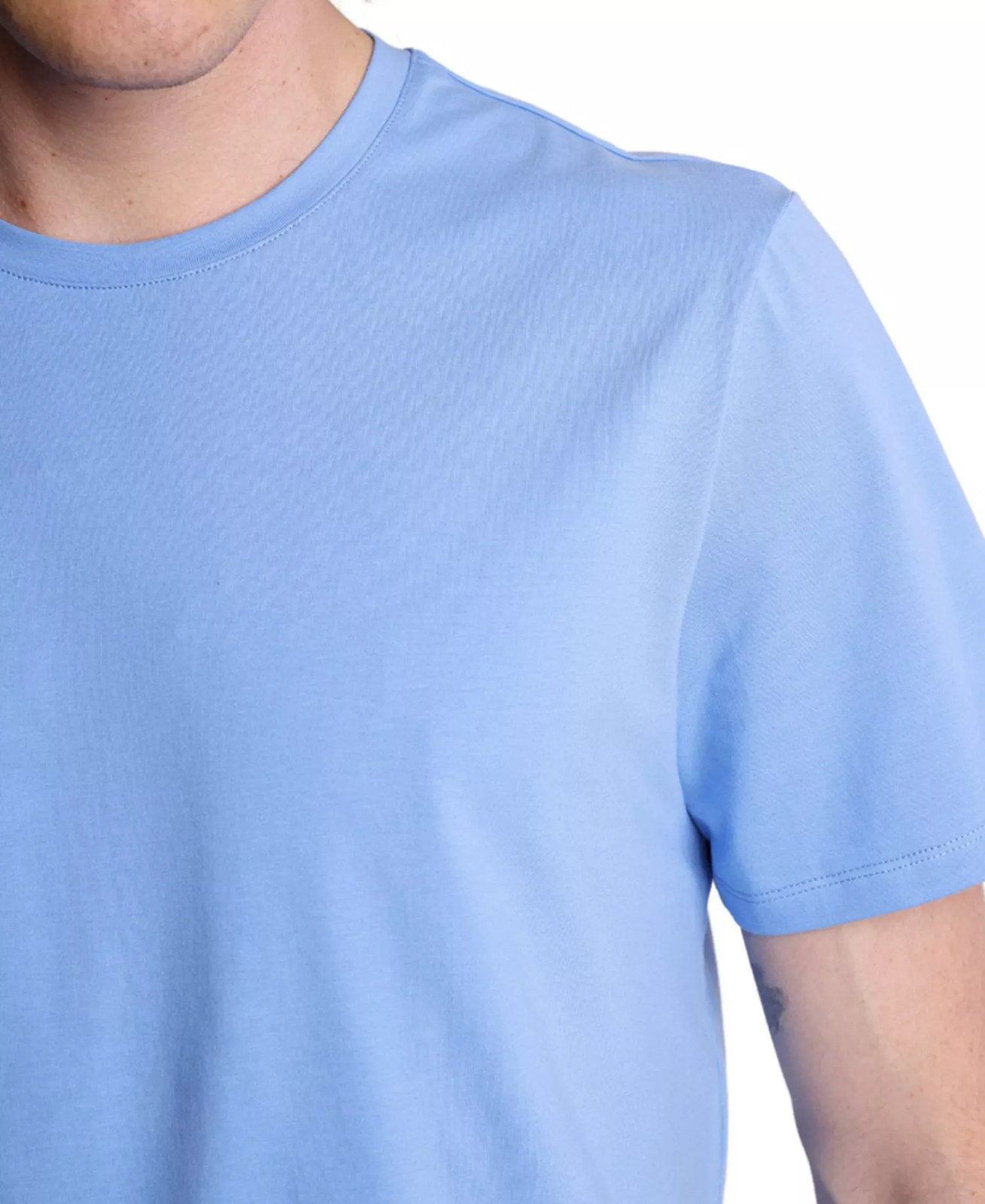 Paisley & Gray Mens Lucas Slim Fit Short Sleeve Crewneck T-Shirt Easy Blue-Small gallery