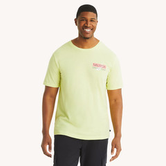 Nautica Mens Slice Lime Green Classic Fit Sailing Regatta Graphic T-Shirt Size L