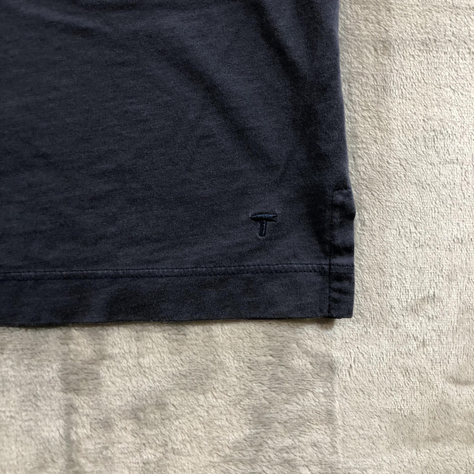 Left Coast Tee Shirt Mens XL Blue Pima Cotton Soft Crew Neck Solid Tee gallery
