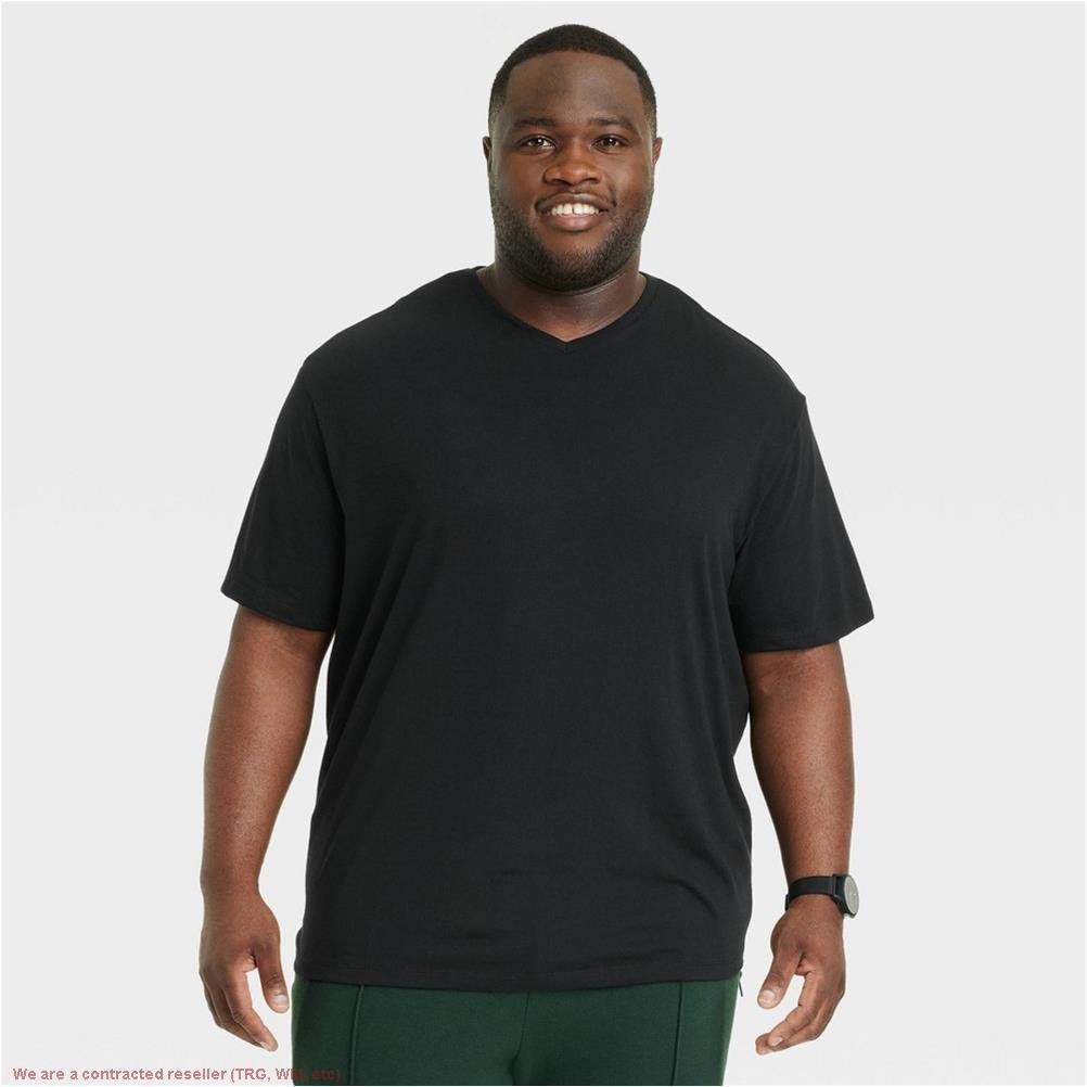 Men’s Big & Tall Every Wear Short Sleeve V-Neck T-Shirt -4XL *SEE DEAL!!!*