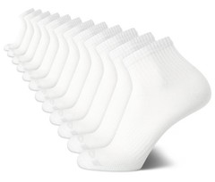 Mens Quarter Socks – 12 Pack Lightweight Athletic Quarter Length Ankle Socks …