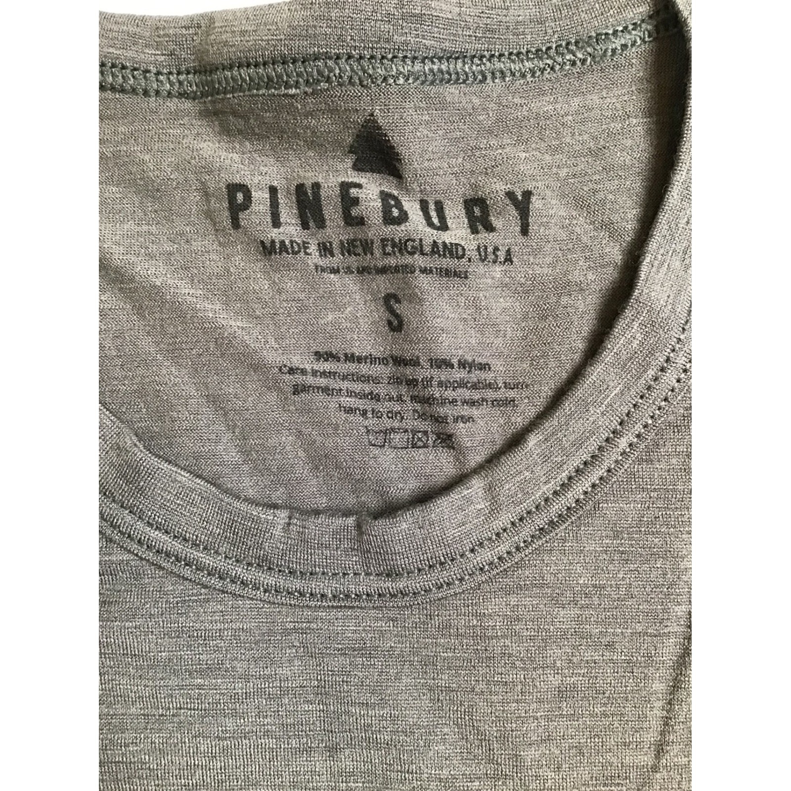 Pineburt Men's Gray Stone Summer Wool Short Sleeve Merino Wool Tee NWOT Size S gallery