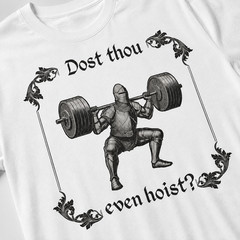 Funny Medieval Knight Weightlifting Gym Workout Graphic Tee