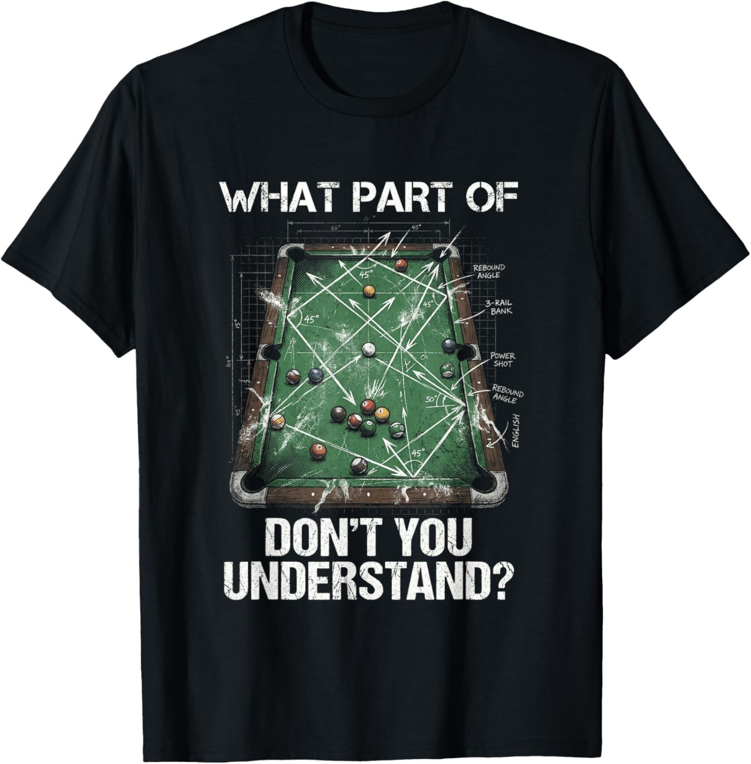 Humor Funny Billiards Blueprint Gift Unisex T-Shirt gallery