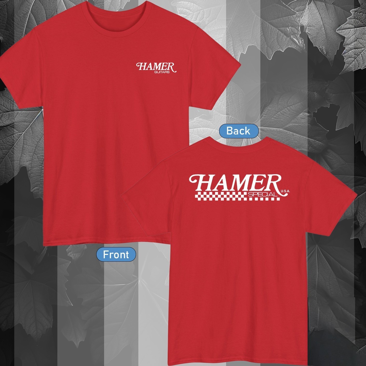 Hamer Guitar Logo Active T-Shirt Color Black/Red/Navy/Blue/White/Grey S-5XL gallery