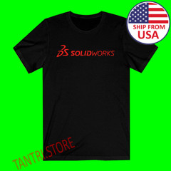 Solidworks Solid Works Men’s Black T-Shirt Size S to 3XL