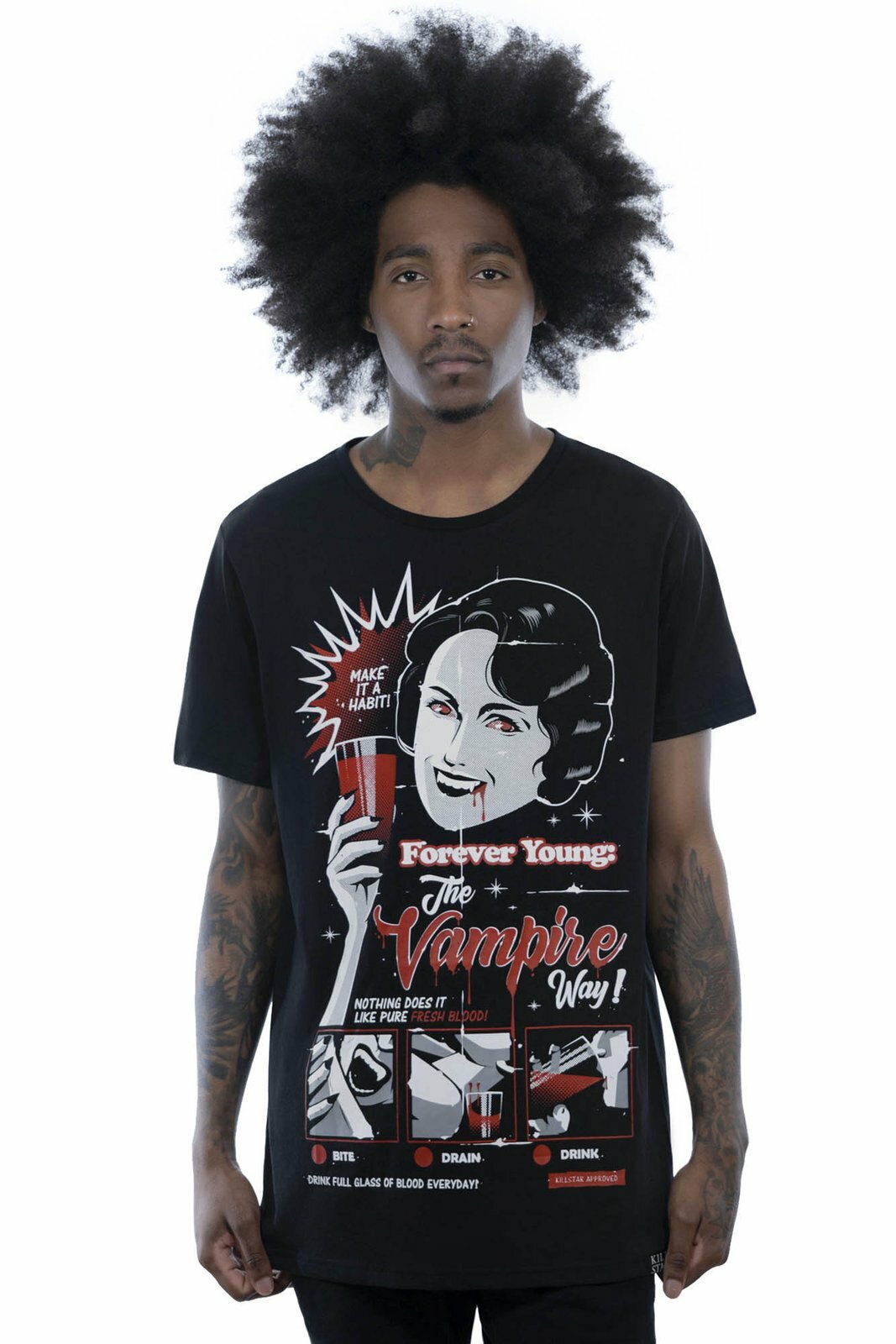 Killstar Forever Young Vampire Blood Gothic Punk Horror Retro T Shirt KSRA002317 gallery