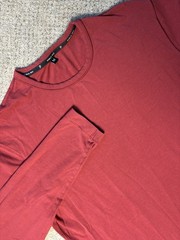 Public Rec Mens Medium Go-To Crew Tee Long Sleeve T Shirt Athletic Pullover Red