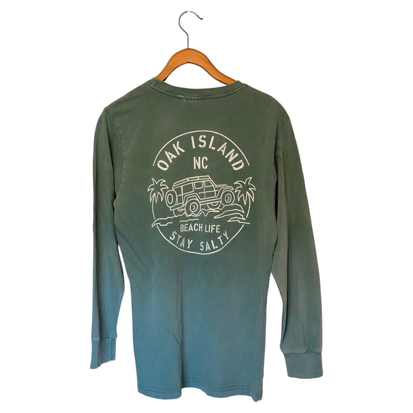 Oak Island Beach Life Green L/S T-Shirt Men's S Stay Salty gallery