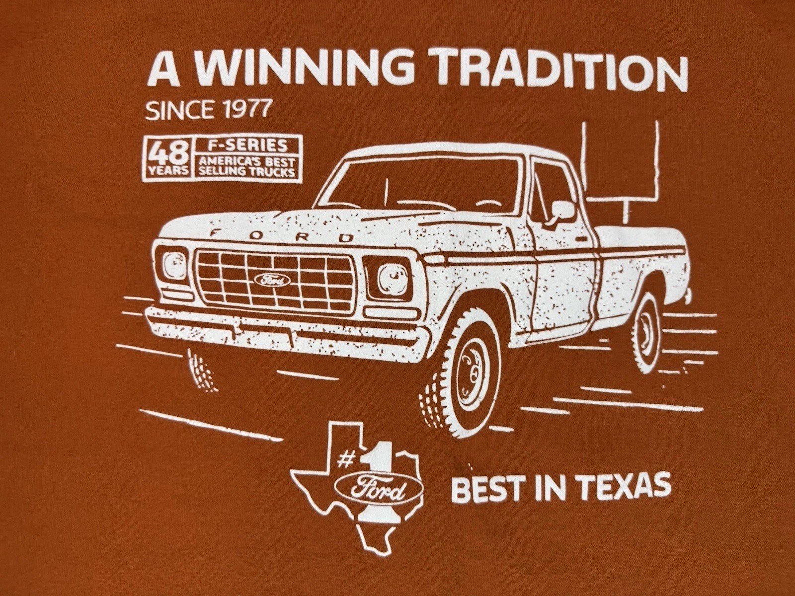 1977 Ford Truck T-shirt ( Texas Longhorns) Size Large - See Description gallery