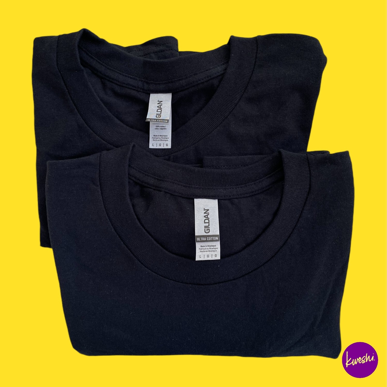 GILDAN Unisex Ultra Cotton T-Shirt, Style G2000, Black (2-Pack), UK L | EU 52 gallery