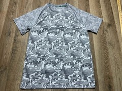 Tek Gear Shirt, Men’s Size Small, Grey White, Camouflage, Athletic Wear