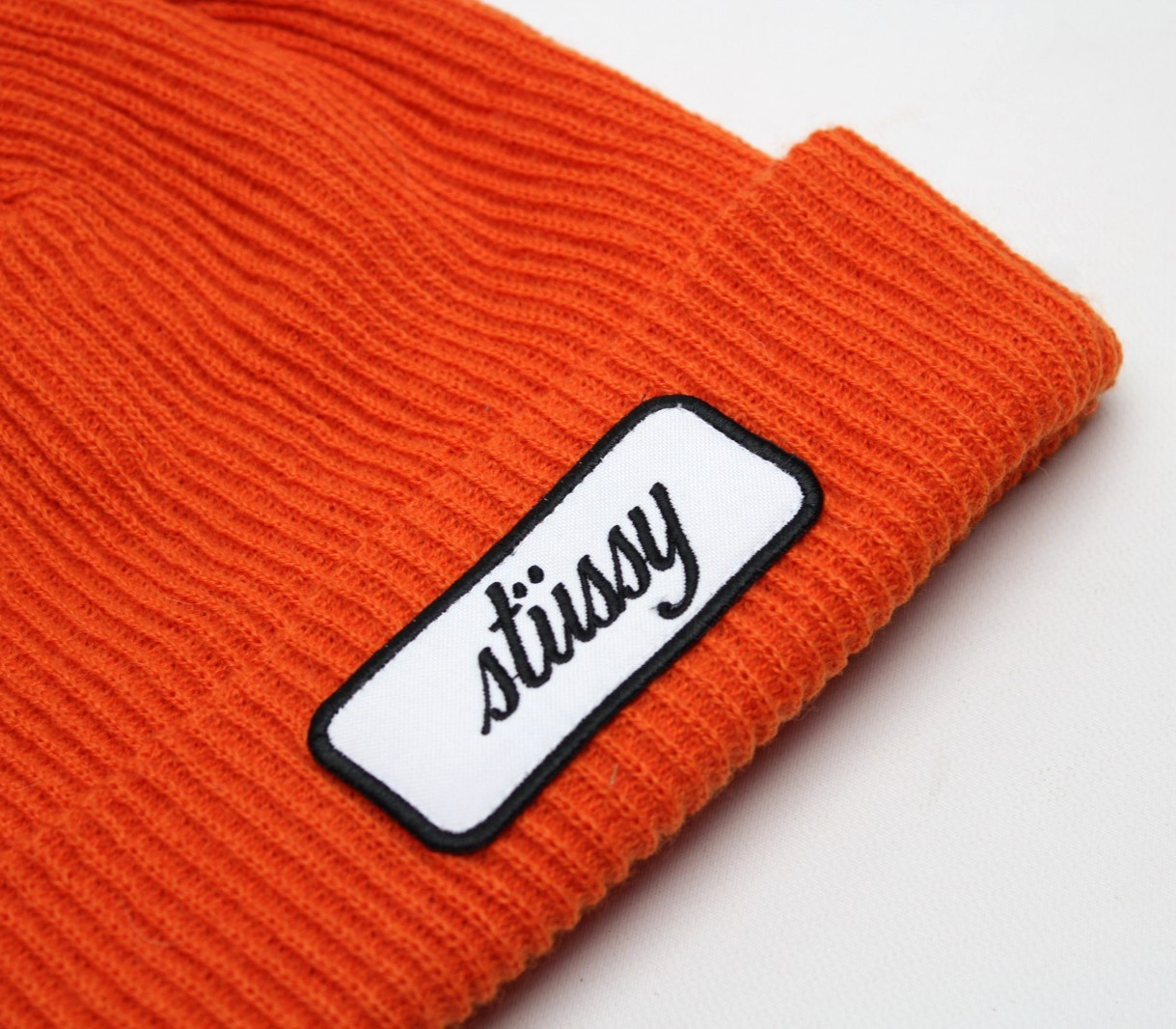 2019 STUSSY ~PATCH~ CUFF BEANIE head/gear/y2k/knit/logo/hunting/tour/intl/work gallery