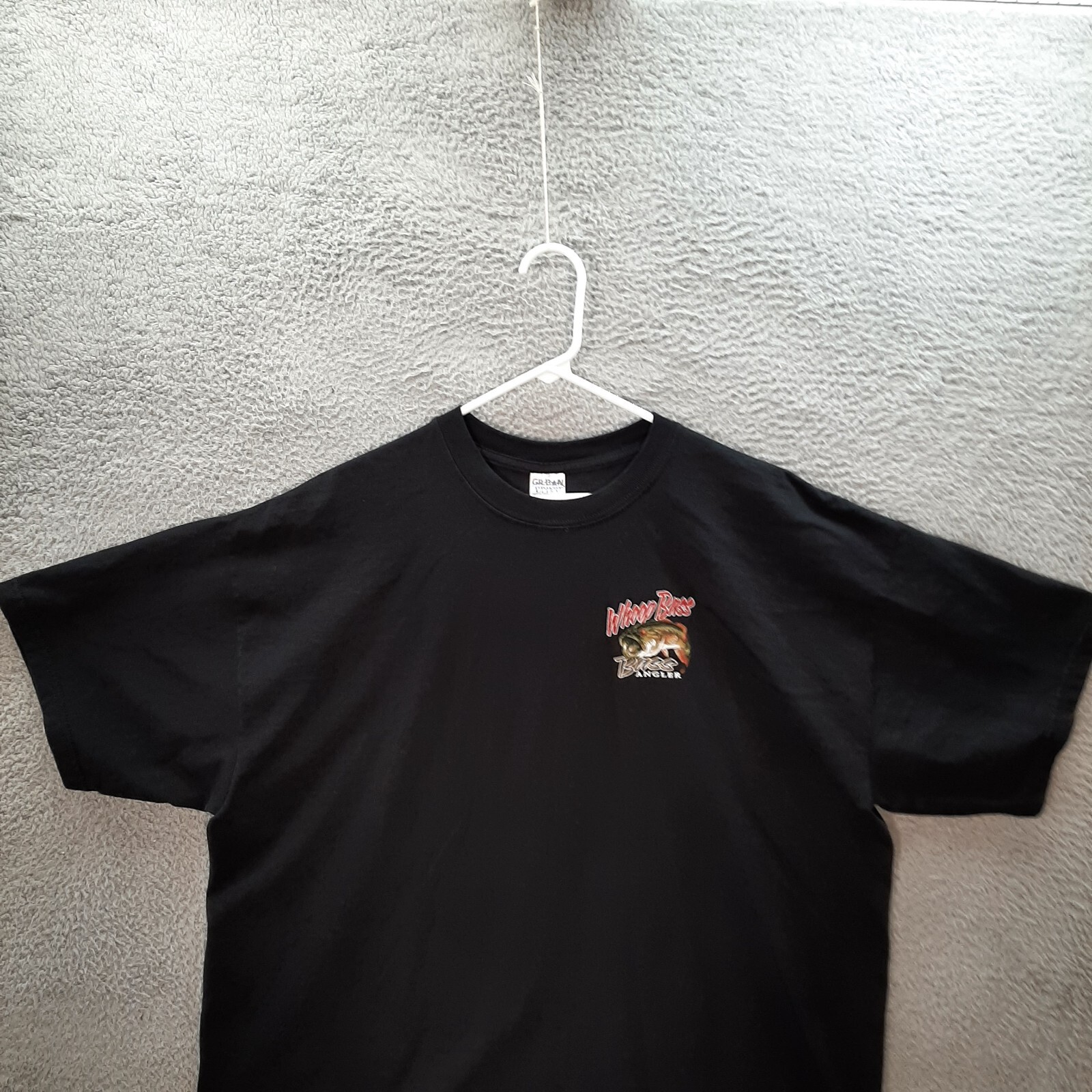 Gildan Shirt Adult 2XL XXL Black Large Mouth Bass Fishing Outdoors Sportsman gallery