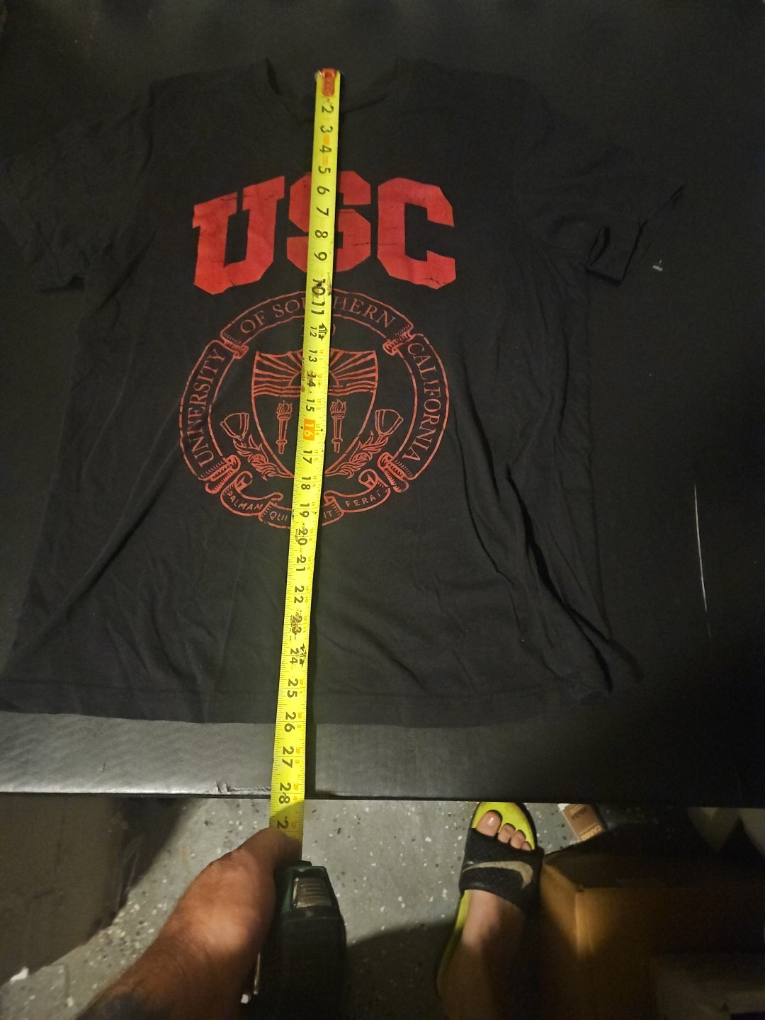 U.S.C. Black Tee W/Logo On Front In Red Size Medium see description please . gallery